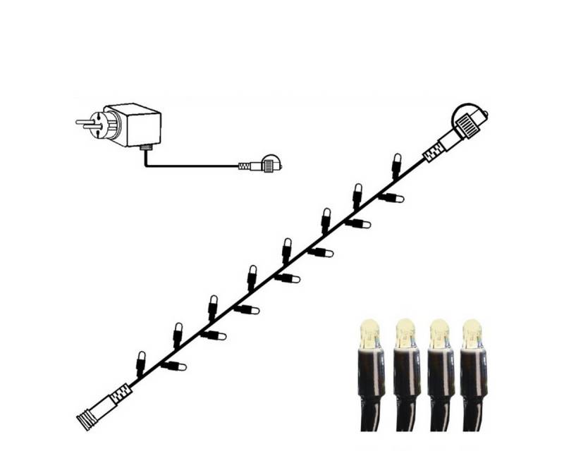STAR TRADING LED-Lichterkette System 24 LED Systemlichterkette 5m koppelbar bis 1500 LED mit Trafo, 48-flammig von STAR TRADING