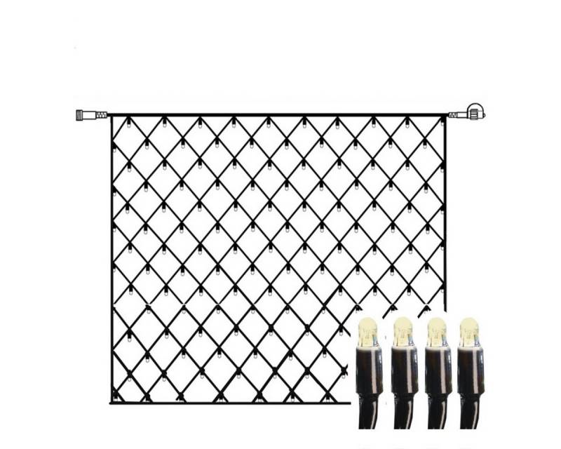 STAR TRADING LED-Lichternetz System24 LED Lichternetz 2x2m Lichterkette koppelbar ohne Trafo, 140-flammig von STAR TRADING
