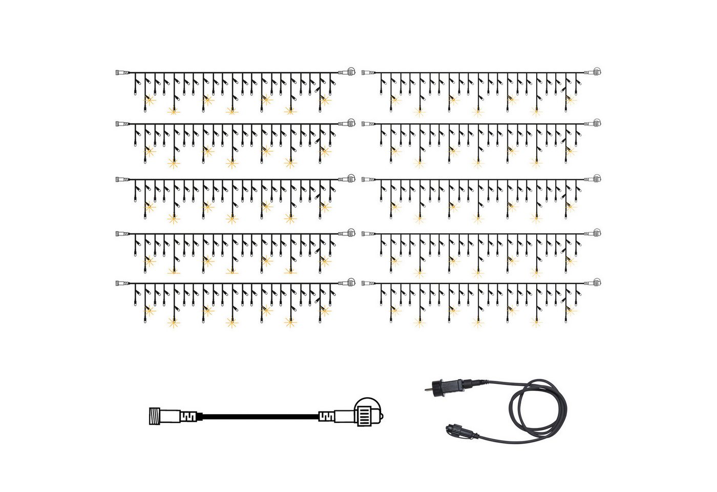 STAR TRADING LED-Lichtervorhang SYSTEM 24 KOMPLETT SET 30m Lichterkette Eisregen Icicle funkelnd, 490-flammig STAR TRADING LED-Lichtervorhang SYSTEM 24 KOMPLETT SET 30m Lichterkette Eisregen Icicle funkelnd, 490-flammig von STAR TRADING