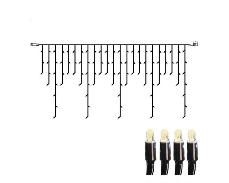 STAR TRADING LED-Lichtervorhang System24 LED Eisregen Vorhang 2x1m Icicle Lichterkette koppelbar, 98-flammig von STAR TRADING