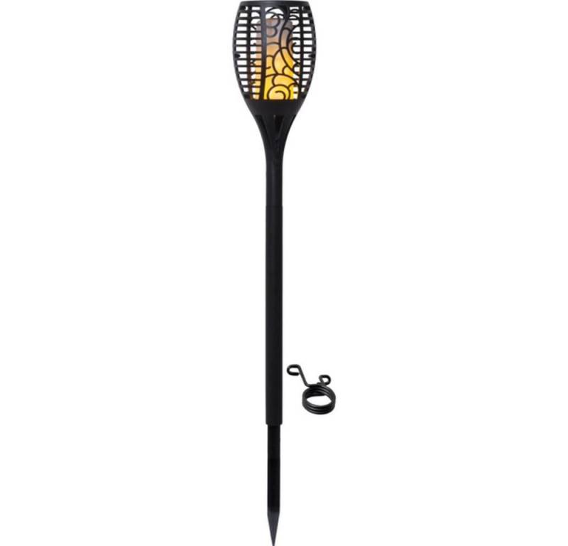 STAR TRADING LED Solarleuchte 480-05-1 LED Solar Fackel Flame Feuer Effekt Bernstein 11x54x11cm von STAR TRADING