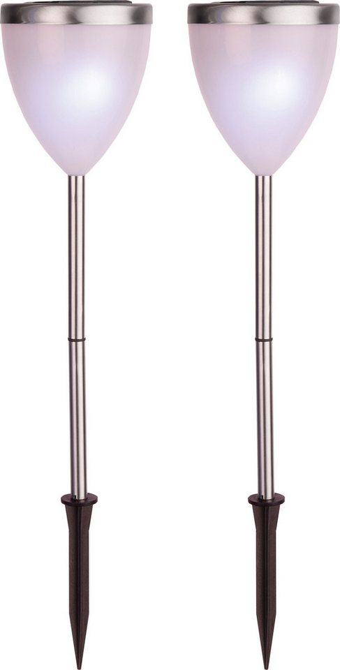 STAR TRADING LED Solarleuchte Best Season 477-35 LED-Solar-Pathlights 2-er Set 46 x 10 cm, silber STAR TRADING LED Solarleuchte Best Season 477-35 LED-Solar-Pathlights 2-er Set 46 x 10 cm, silber von STAR TRADING
