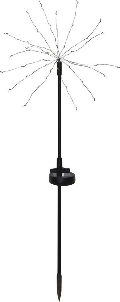 STAR TRADING LED Solarleuchte LED-Solar-Dekoration"Firework", 2er Pack, schwarz, 45 warmwhite LED von STAR TRADING