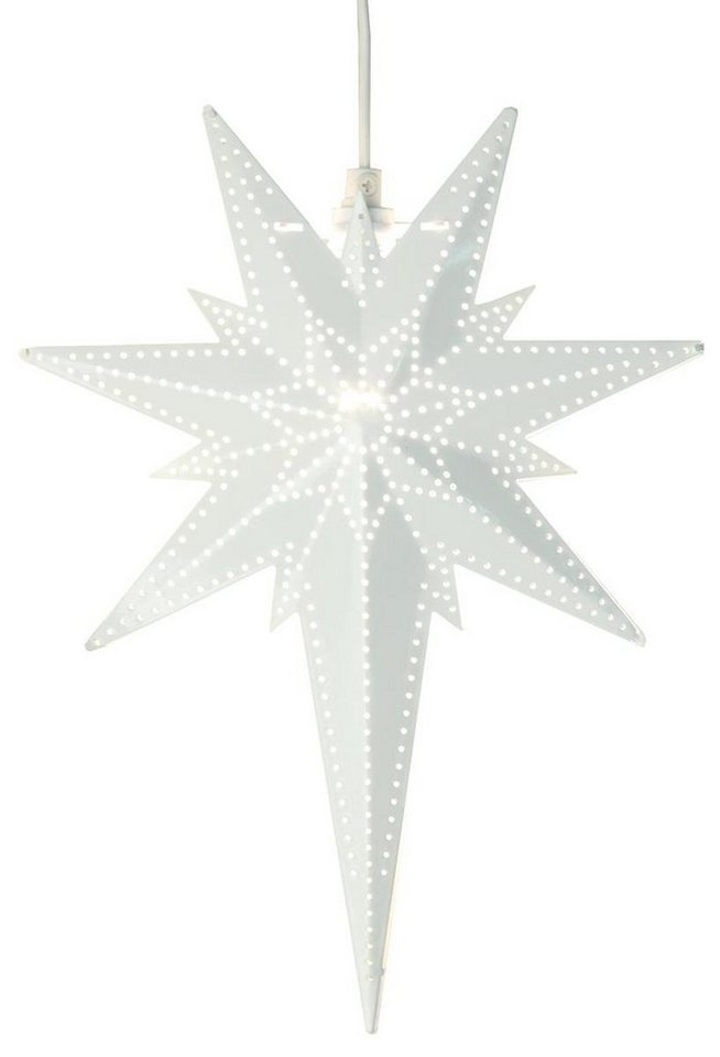 STAR TRADING LED Stern Messingstern Bethlehem Weihnachtsstern hängend 7-zackig 35cm Kabel von STAR TRADING