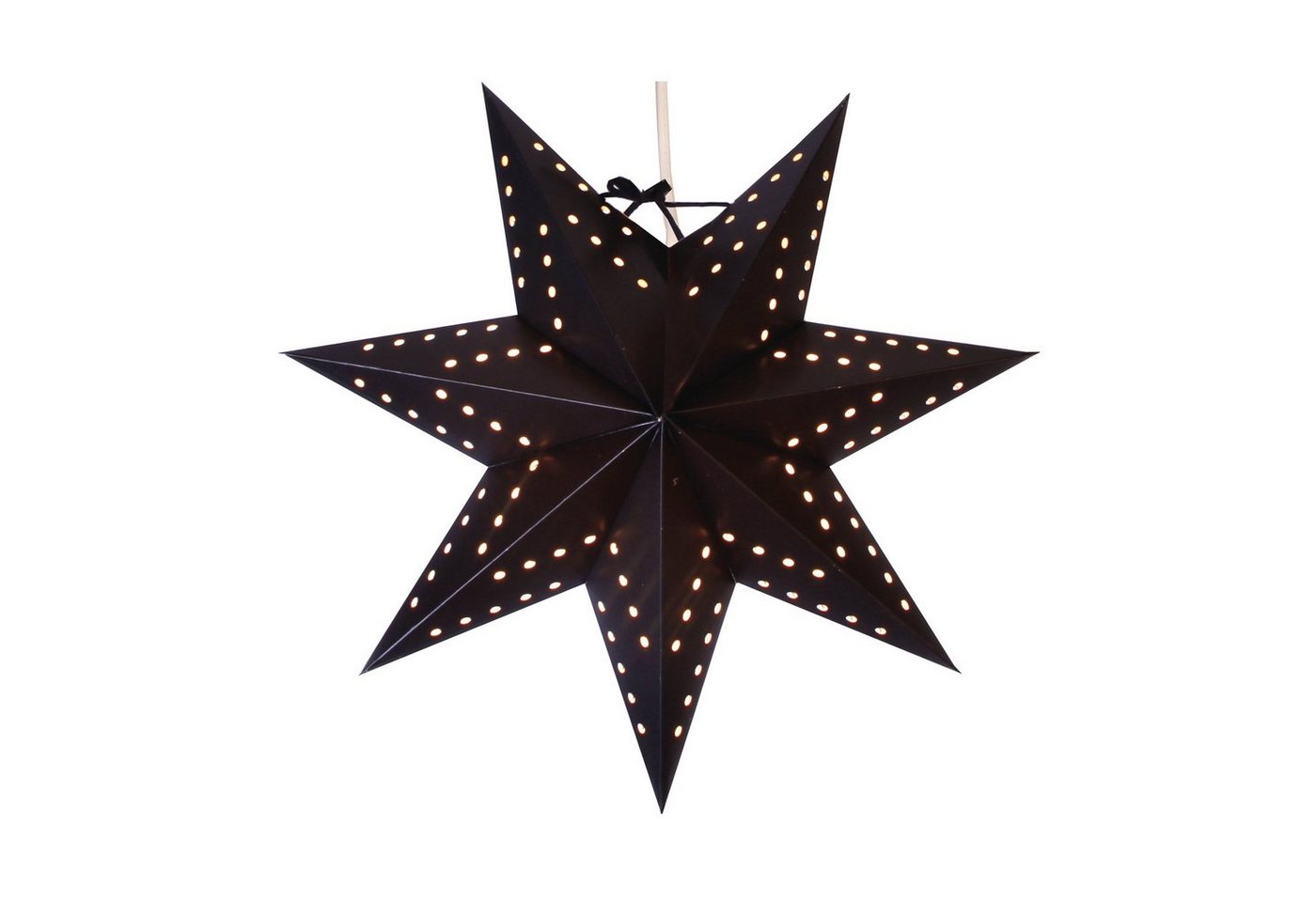 STAR TRADING LED Stern Papierstern Leuchtstern Faltstern 7-zackig hängend 34cm mit Kabel von STAR TRADING