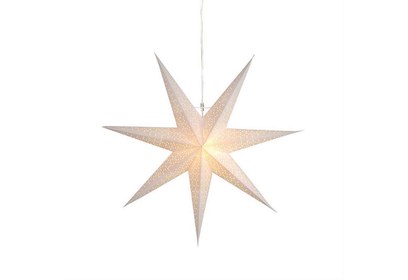 STAR TRADING LED Stern Papierstern Leuchtstern Faltstern 7zackig hängend 70cm m. Kabel creme STAR TRADING LED Stern Papierstern Leuchtstern Faltstern 7zackig hängend 70cm m. Kabel creme von STAR TRADING