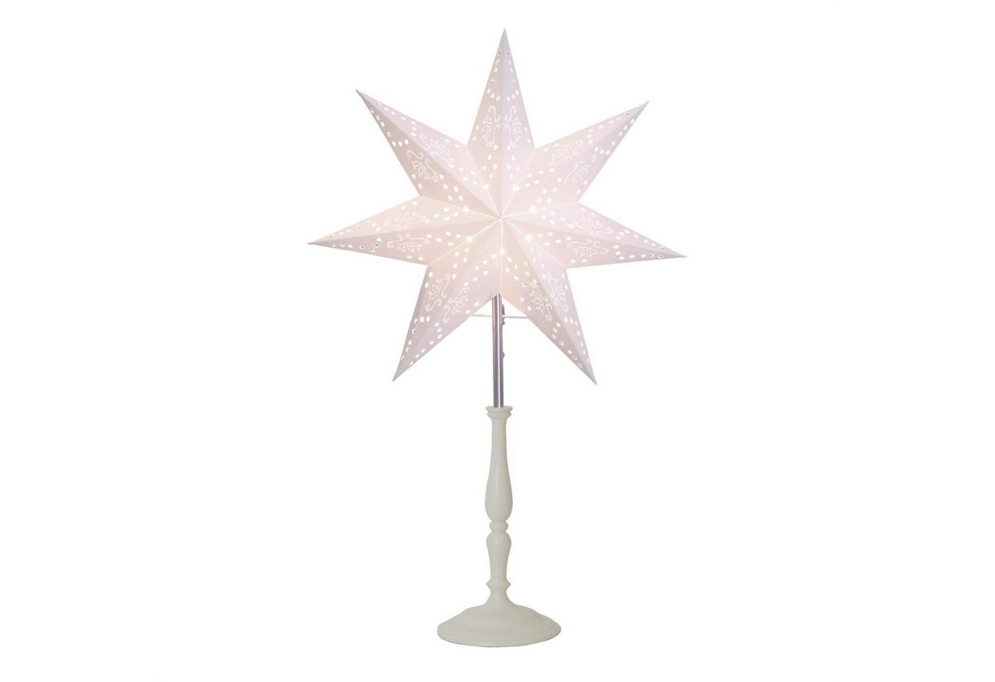 MARELIDA LED Stern Papierstern Weihnachtsstern stehend 7-zackig 35cm E14 mit Kabel weiß MARELIDA LED Stern Papierstern Weihnachtsstern stehend 7-zackig 35cm E14 mit Kabel weiß von MARELIDA