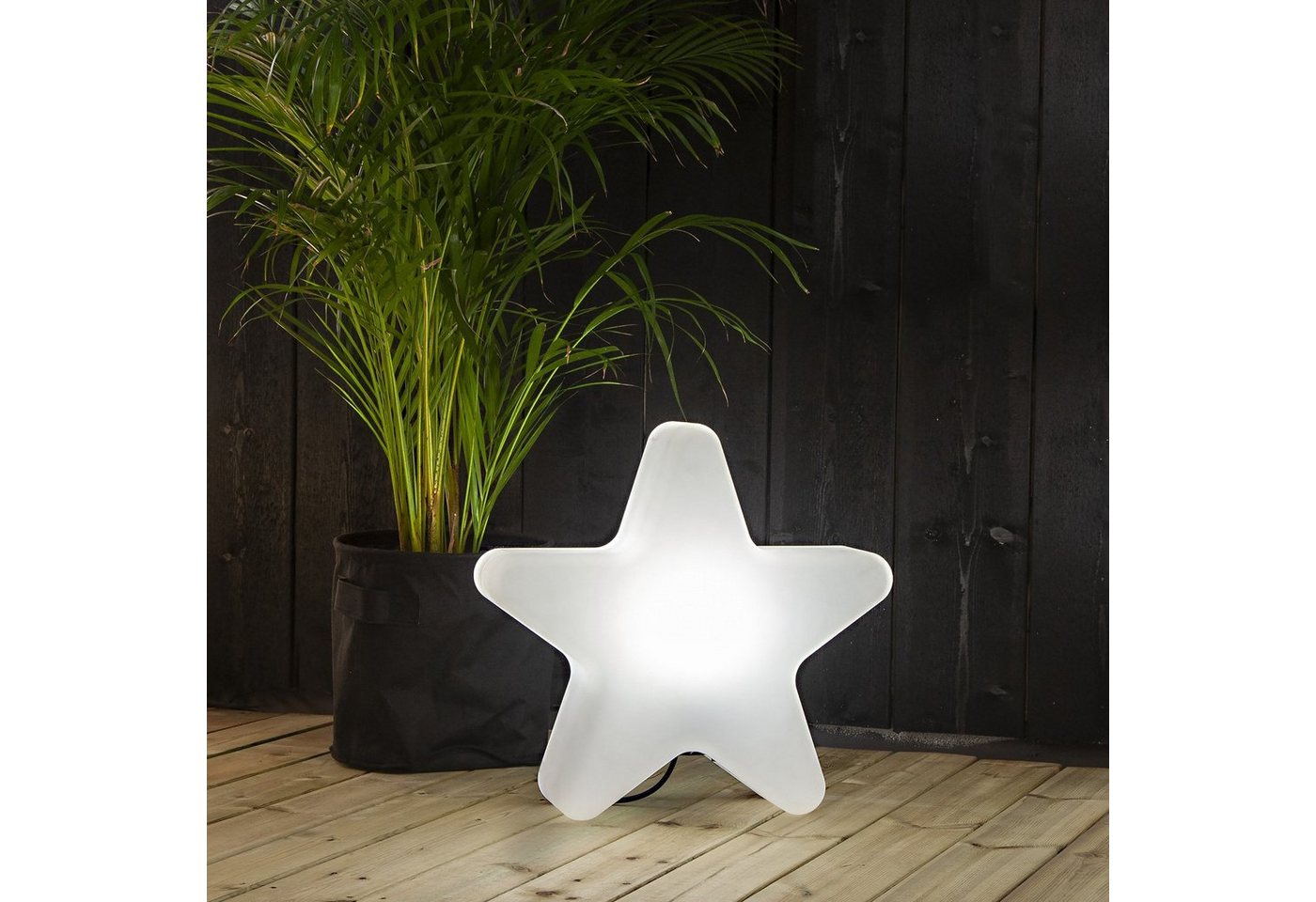 MARELIDA LED-Stern für außen Gartenleuchte Stern Deko 50cm Erdspieß E27 Fassung max 25W Außen weiß von MARELIDA