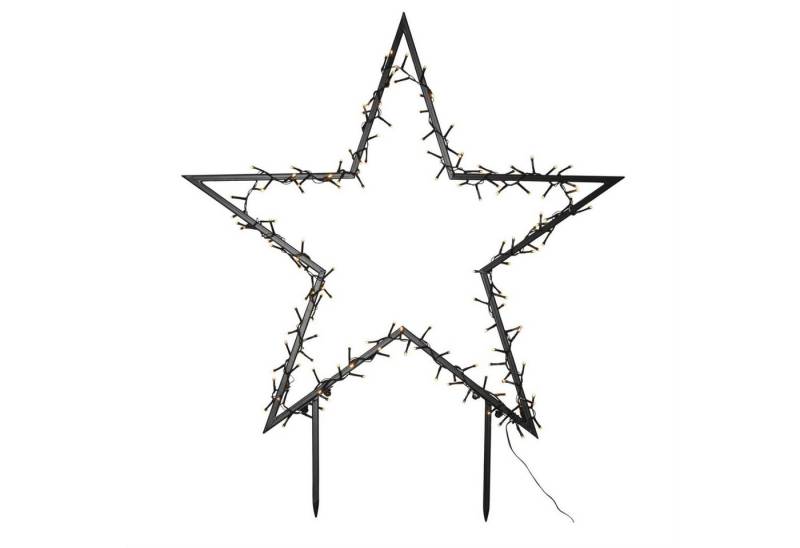 MARELIDA LED-Stern für außen LED Gartenstecker Stern Leuchtstern Lichterstern 90cm Weihnachtsdeko, LED Classic, warmweiß (2100K bis 3000K) von MARELIDA