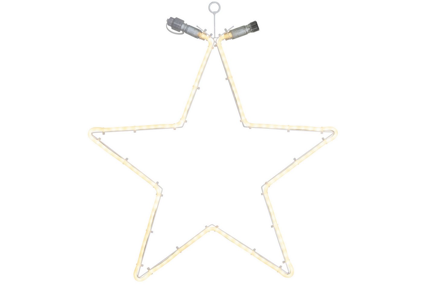 STAR TRADING LED-Stern für außen System 24 LED Stern H: 60cm koppelbar ohne Trafo Weihnachtsstern, LED Classic, warmweiß (2100K bis 3000K) von STAR TRADING