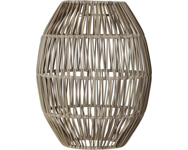 STAR TRADING Lampenschirm Dekoleuchte Lampenschirm Rattan H: 30cm für E27 Fassungen Außen beige von STAR TRADING