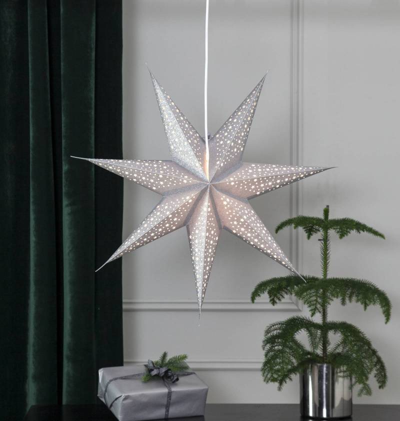 Papierstern Blinka ohne Beleuchtung Ø 60 cm silber von STAR TRADING