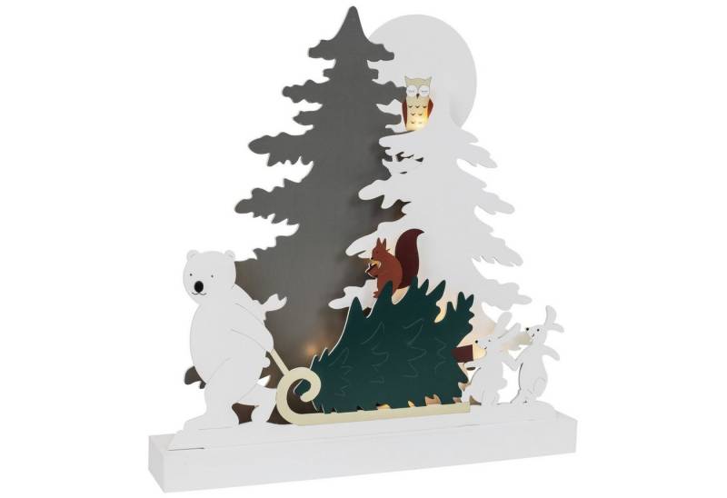 STAR TRADING Schwibbogen LED-Weihnachtsleuchter FOREST FRIENDS Bär mit Schlitten von STAR TRADING