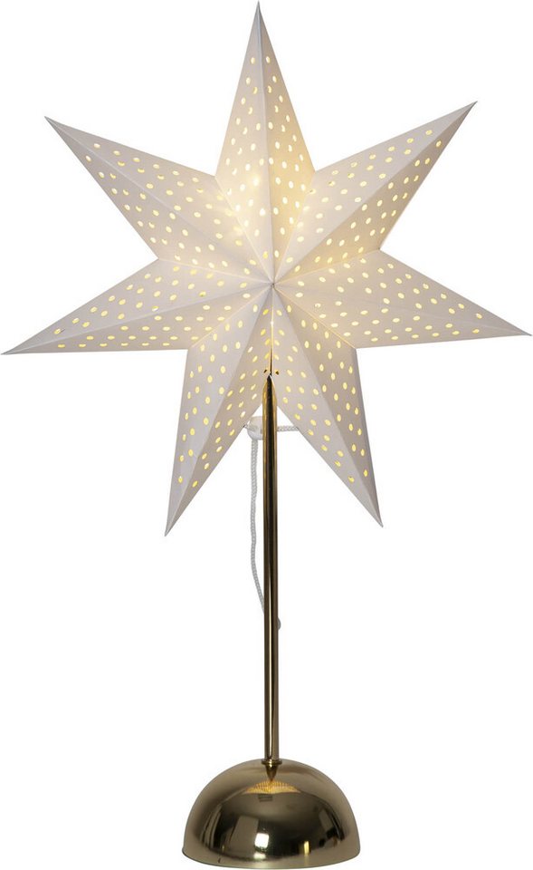 STAR TRADING Stehlampe Lottie" Messing, gold, Stern, G, IP20, L350mm" von STAR TRADING