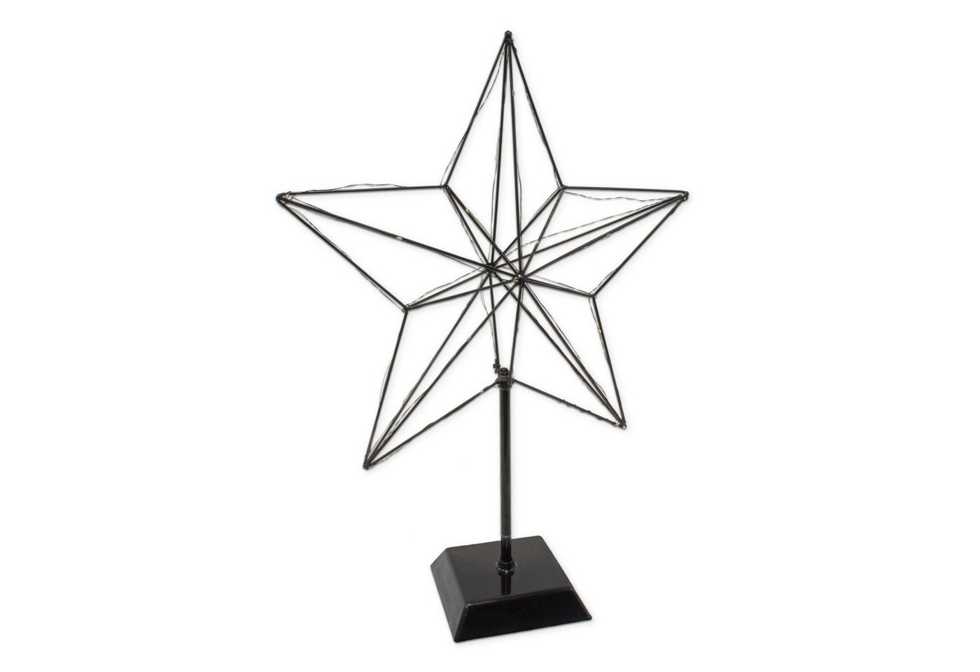 STAR TRADING Umzugslaterne Star Trading LED Dekoleuchter 3D Star schwarz kabellos SA203 von STAR TRADING