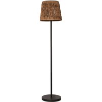 Star Trading Solarleuchte Cesta, Stehlampe, Rattan-Optik, Braun, Solar, Außenbereich, Warmweiß, Dämmerungssensor, 127 cm von STAR TRADING