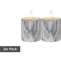 2er Set Votivkerzen ,Flamme Marble', LED, Marmor-Optik, Batterie und Timer, Beton, 9cm 2er Set Votivkerzen ,Flamme Marble', LED, Marmor-Optik, Batterie und Timer, Beton, 9cm von STAR TRADING