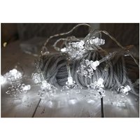 Star LED-Lichterkette, 15 weiße LED-Lichter in Schneeflocken-Form von STAR TRADING