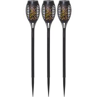 Star Trading - Solarpoller-Set Flame Mini, 3 Stück, Schwarz, led, Dämmerungssensor, Gelb, Flacker-Effekt, Außenbereich, 40 cm Star Trading - Solarpoller-Set Flame Mini, 3 Stück, Schwarz, led, Dämmerungssensor, Gelb, Flacker-Effekt, Außenbereich, 40 cm von STAR TRADING