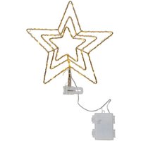Star Trading - LED-Baumspitze 'Topsy', 3D Stern mit Clip, 30 warmweiße LEDs, gold, Batterie, Timer, outdoor, 27,5cm Star Trading - LED-Baumspitze 'Topsy', 3D Stern mit Clip, 30 warmweiße LEDs, gold, Batterie, Timer, outdoor, 27,5cm von STAR TRADING