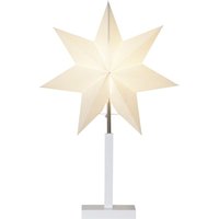 Star Trading - Standleuchte Stern Karo, weiß/Papier, beige von STAR TRADING