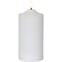 Best Season - Star Trading Kerze Flamme, Stumpenkerze, Dekoration, Weiß, led, Timer, Warmweiß, 17 cm von BEST SEASON