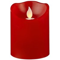 Star Trading - Kerze M-Twinkle, Stumpenkerze, Rot, led, Timer, Warmes Gelb, Innenraum, 10 cm von STAR TRADING