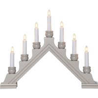 Star Trading - Lichterbogen 'Karin', 7-flammig, Holz, grau-braun von STAR TRADING