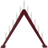 Star Trading - Star 212-25, Fensterleuchter Trill 11flammig, Holz, Rot, 7.8x7.9x1.0cm von STAR TRADING