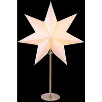 Star Trading Tischleuchte Bobo mit Papierstern, weiß, 34x51cm von STAR TRADING