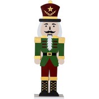 Star Trading - led Weihnachtsleuchte ,Nutcracker', beleuchteter Nussknacker aus Holz, 10 LEDs, Batterie + Timer, bunt, h 52cm von STAR TRADING