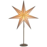 Star Trading - Stehleuchte Nicolas in Beige und Messing E14 900mm - beige von STAR TRADING