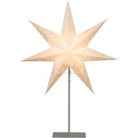 Star Trading - Stehlampe Weihnachtsstern Sensy von 3D Papierstern Weihnachten in Weiß mit Metall-Fuß, Dekostern Stehleuchte mit Kabelschalter, E14, von STAR TRADING