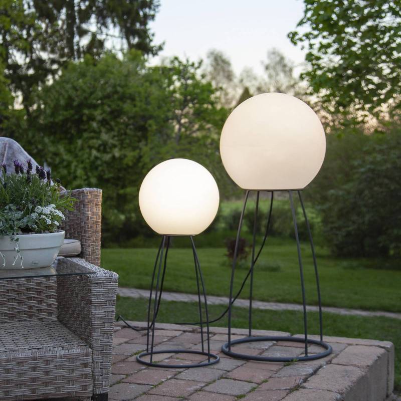 Terrassenlampe Mallorca 70 cm schwarz/weiß Kunststoff/Metall von STAR TRADING
