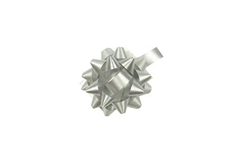 10 Geschenkschleifen Rosetten 4cm Silber von Star