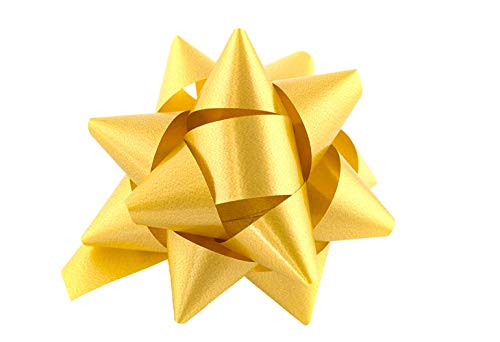 STAR 10 Geschenkschleifen Rosetten 8cm Gold von STAR