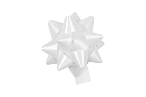 STAR 10 Geschenkschleifen Rosetten 8cm Weiß von Star