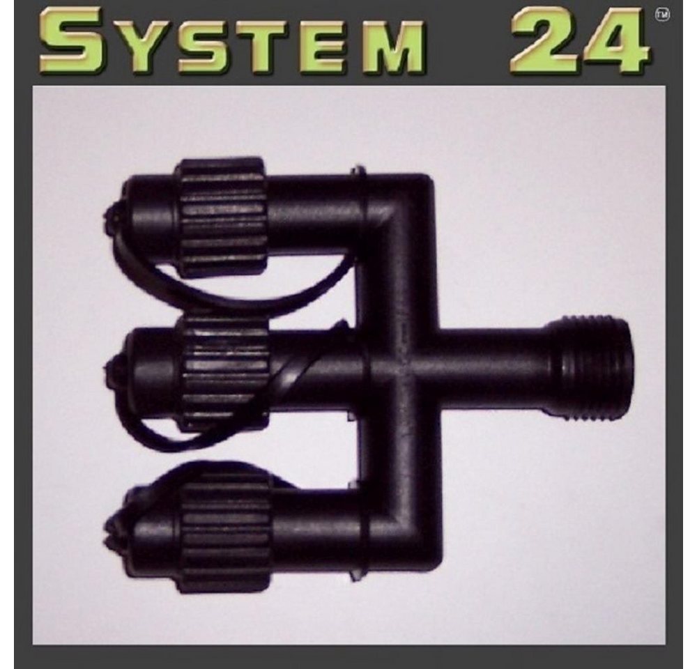 STAR LED-Lichterkette System 24 LED E-Verteiler Connector extra schwarz 490-20 außen von STAR