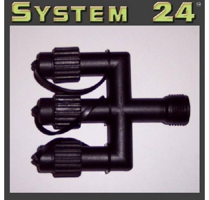 STAR LED-Lichterkette System 24 LED E-Verteiler Connector extra schwarz 490-20 außen von STAR