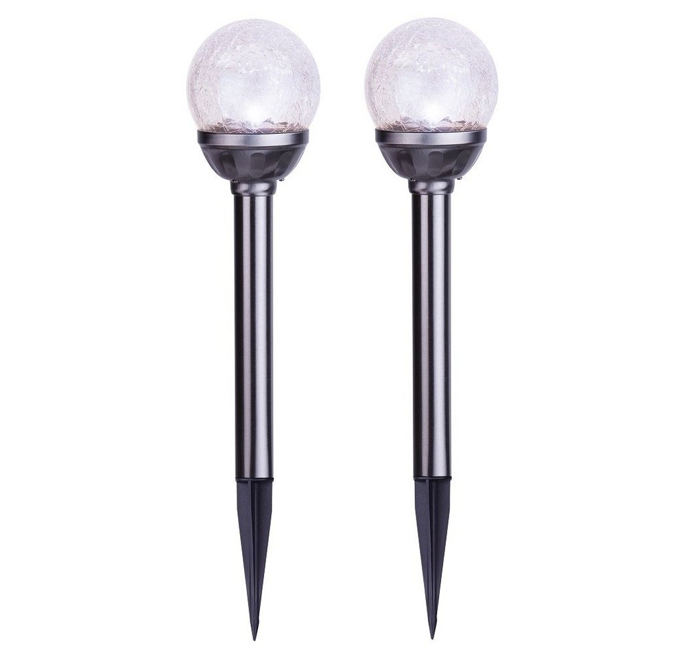 STAR LED Solarleuchte 477-37 LED Solarleuchte ROMA 2er Glaskugeln von STAR