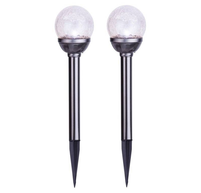 STAR LED Solarleuchte 477-37 LED Solarleuchte ROMA 2er Glaskugeln von STAR