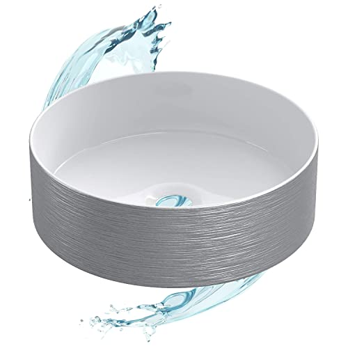 Starbath Plus - Keramik-Waschtisch - Rund - Farbe Silber - Maße 35 x 35 x 12 cm - Ideal für Arbeitsplatten in Badezimmern und Toilettenmöbeln Starbath Plus - Keramik-Waschtisch - Rund - Farbe Silber - Maße 35 x 35 x 12 cm - Ideal für Arbeitsplatten in Badezimmern und Toilettenmöbeln von STARBATH PLUS