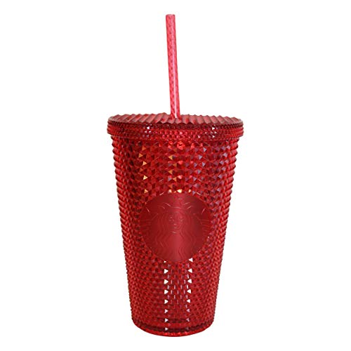 STARBUCKS® Cold Cup Bling Red Edition wiederverwendbarer Kaltgetränke Becher mit wiederverwendbarem Trinkhalm Becher Gold Edition von STARBUCKS