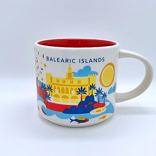 STARBUCKS You Are Here Collection - City Mug Kaffee Tasse Kaffeetasse Coffee Cup Keramik Porzellan Becher (Balearic Islands) von STARBUCKS