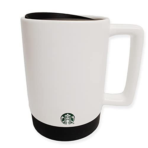 Starbucks 2023 weiße Tasse mit Gummiboden und Deckel, 400 ml von STARBUCKS