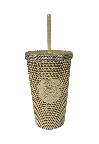 Starbucks Trinkglas mit goldfarbenen Nieten, für Herbst und Winter, 473 ml von STARBUCKS
