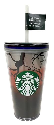 Starbucks Halloween 2022 Glow in the Dark Trees Tumbler mit Aufklebern, 473 ml von STARBUCKS