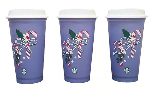 Starbucks Limitierte Auflage, farbwechselnde Zuckerstange, wiederverwendbare Kunststoffbecher, 473 ml von STARBUCKS