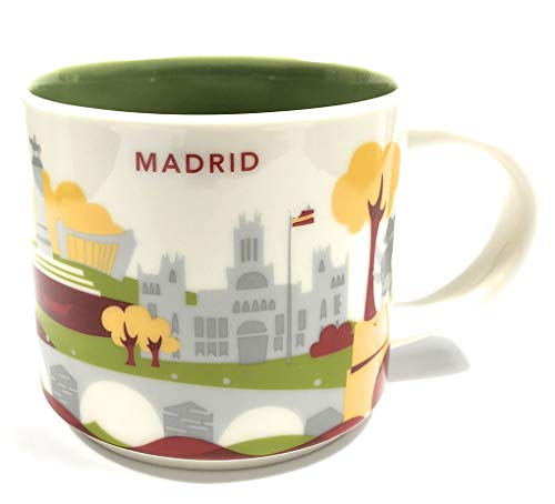 Starbucks Sie Befinden Sich Hier‘Yah-Stadt-Becher - Madrid, Spanien. 14 Unzen Weiß von STARBUCKS
