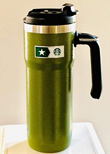 Starbucks Stanley Military Commitment Doppelwandiger, gehämmerter Edelstahlbecher mit Griff von STARBUCKS